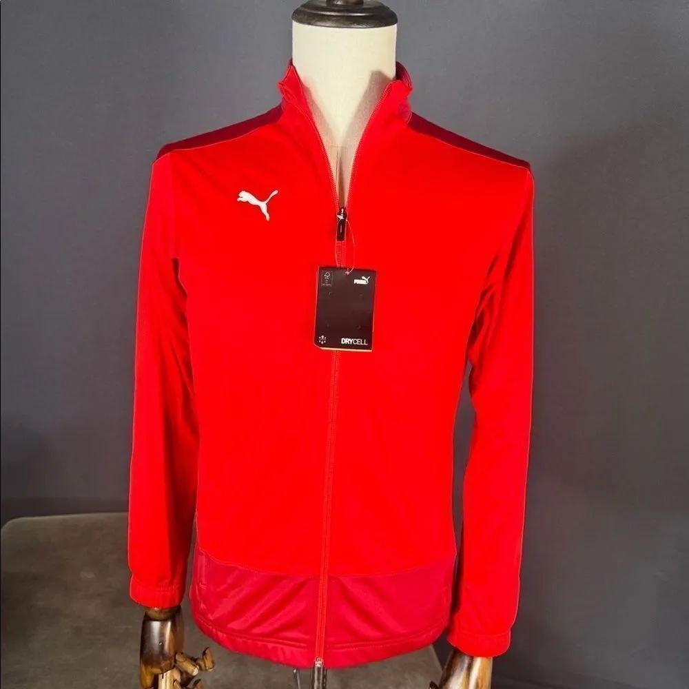 Puma Men’s Team Goal 23 Red-Chili Pepper Full Zip Sports Training Jacket L NWT